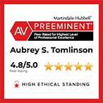 AV Preeminent 4.8 out of 5 Stars Aubrey S. Tomlinson